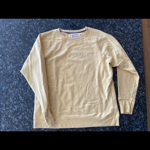 Champion pale yellow crew neck